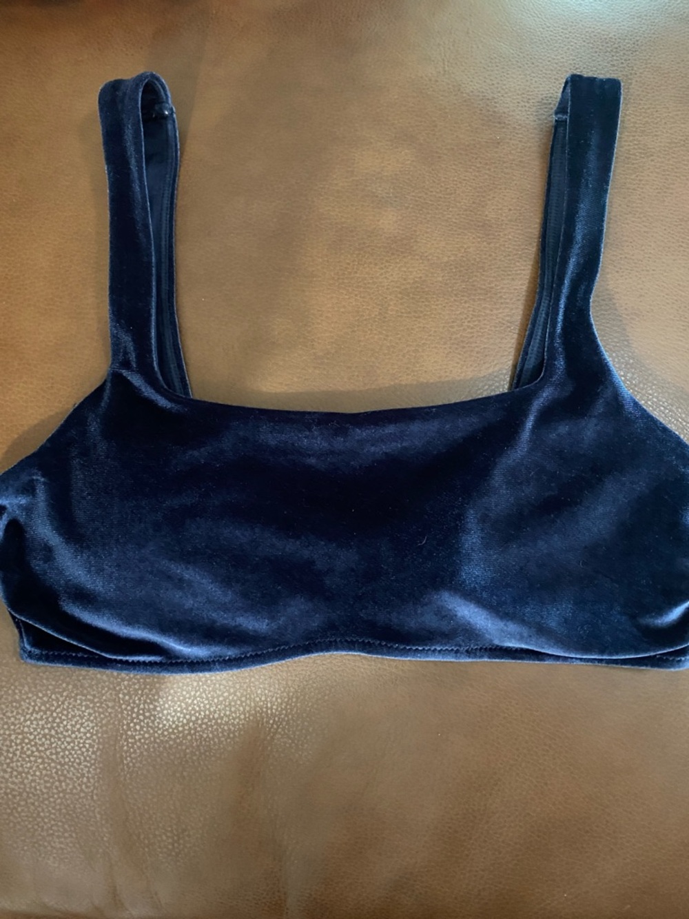 aerie blue Velvet Bikini Top medium